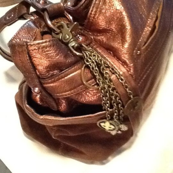 B. Makowsky Leather/Suede Hobo Bag - Picture 5 of 6